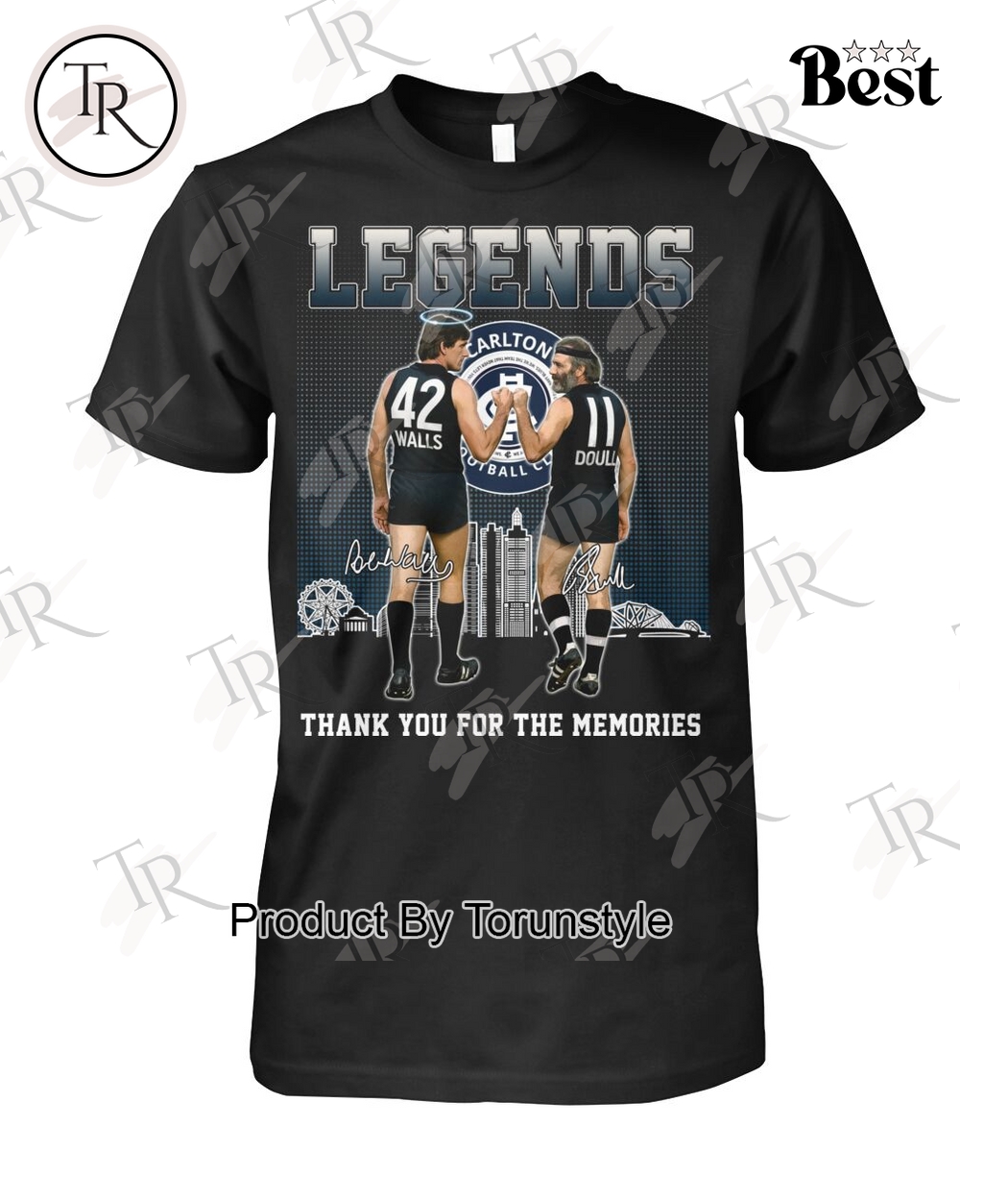 Carlton Football Club 2025 Legends Thank You For The Memories T-Shirt
