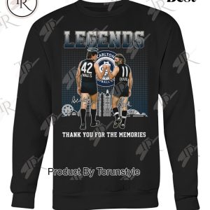 Carlton Football Club 2025 Legends Thank You For The Memories T-Shirt