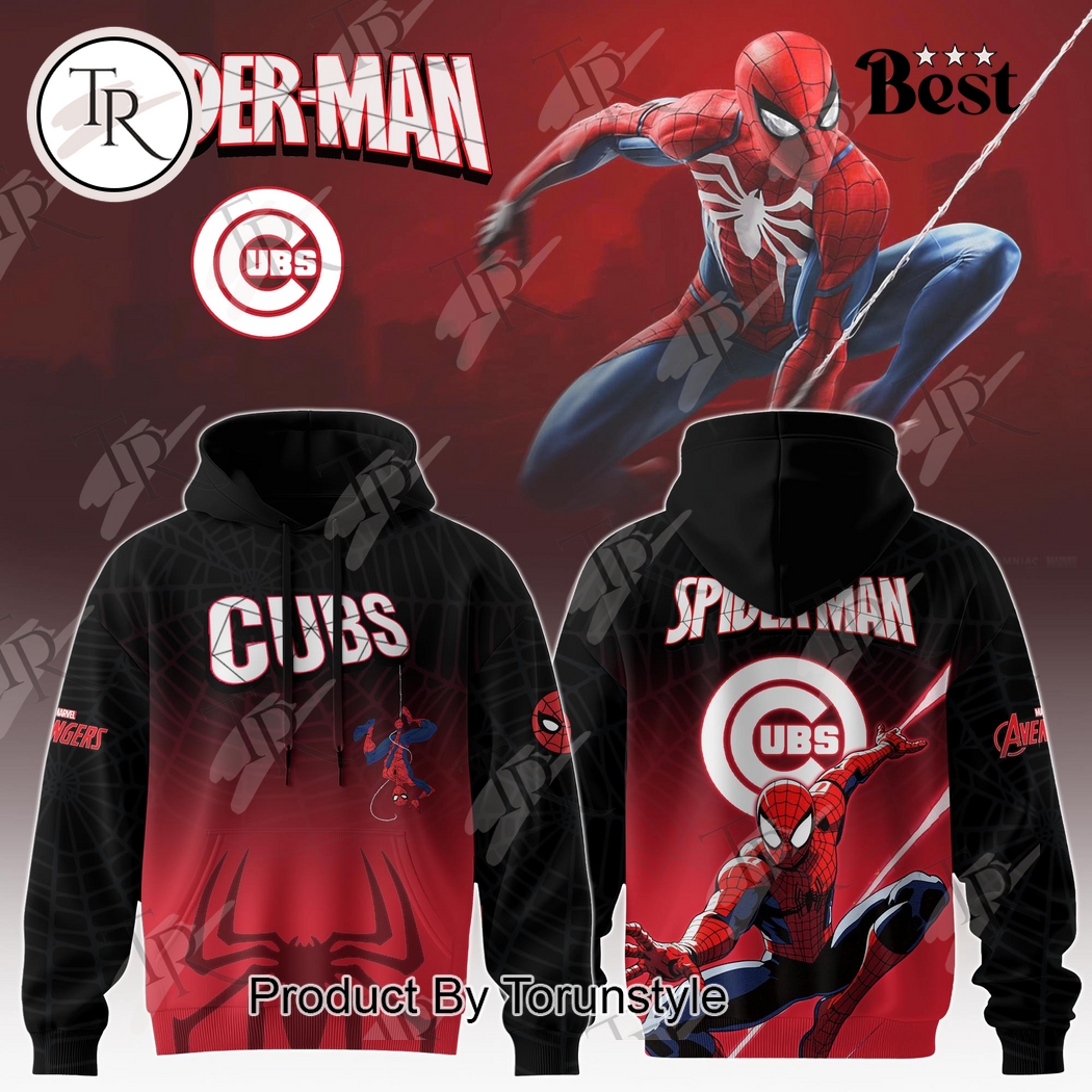Chicago Cubs X Spider Man Game Night 2025  Edition Hoodie