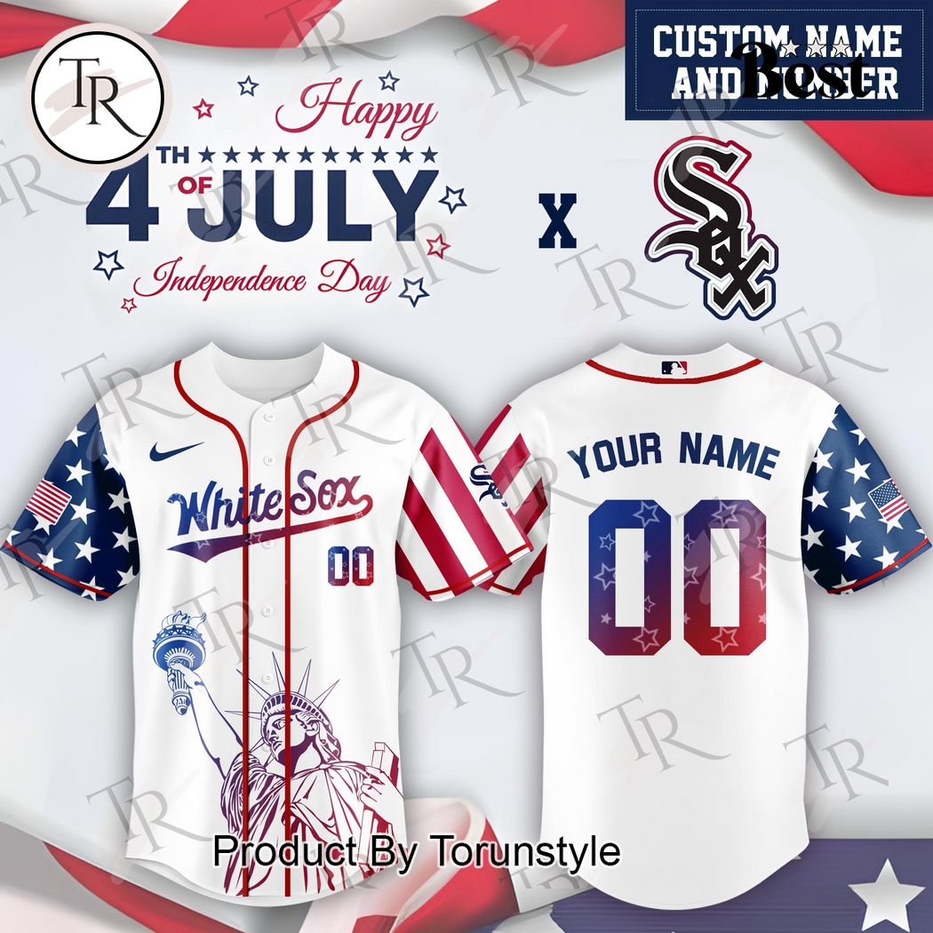 Chicago White Sox X Happy 4th Of July Independence Day 2025 Custom Name Baseball Jersey