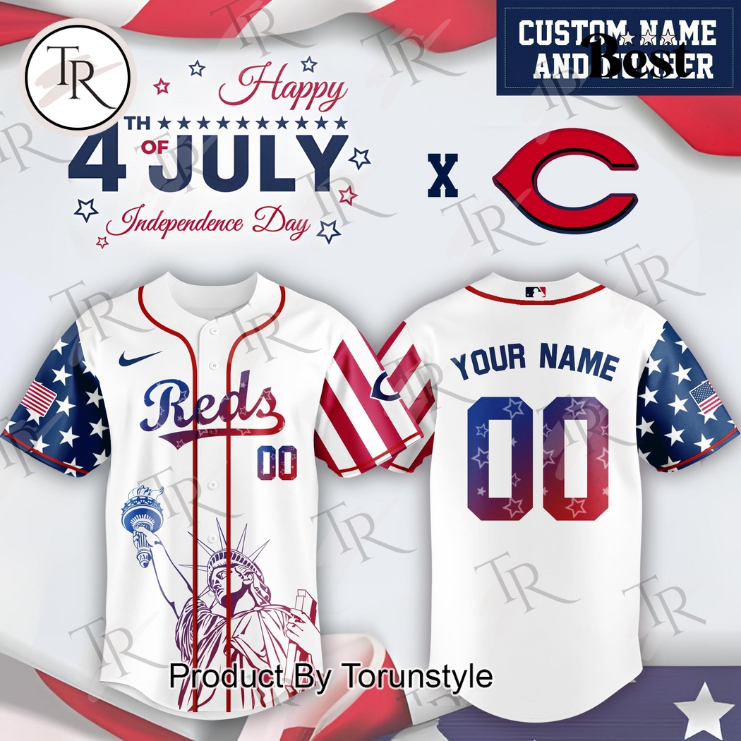 Cincinnati Reds X Happy 4th Of July Independence Day 2025 Custom Name Baseball Jersey