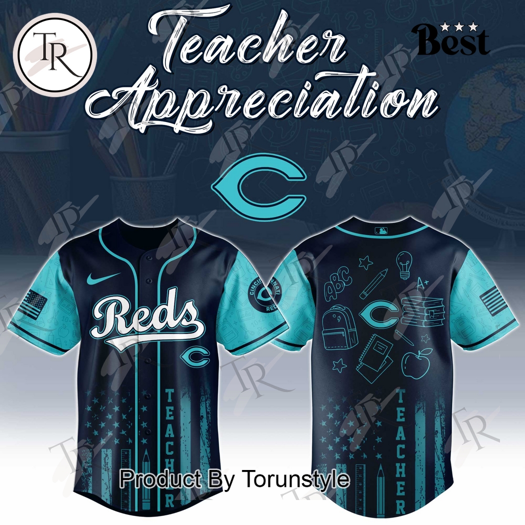 Cincinnati Reds X Teacher Appreciation Day 2025 Special Edition Baseball Jersey Cincinnati Reds X Teacher Appreciation Day 2025 Special Edition Baseball Jersey