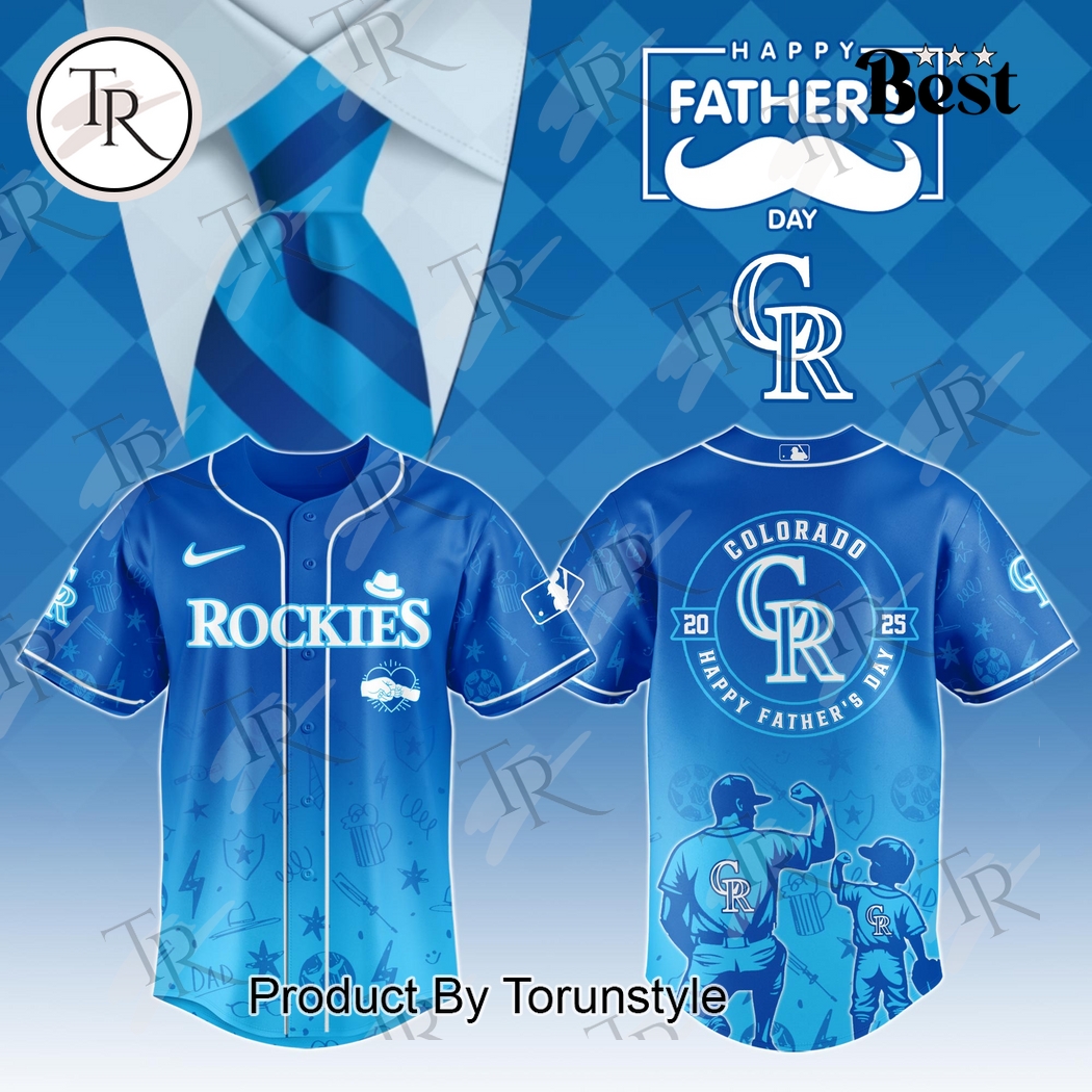 Colorado Rockies Happy Father�s Day 2025  Edition Baseball Jersey