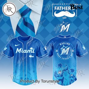 Miami Marlins Happy Father’s Day 2025 Limited Edition Baseball Jersey
