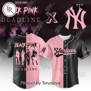 New York Yankees X Black Pink Deadline World Tour Limited Edition Baseball Jersey