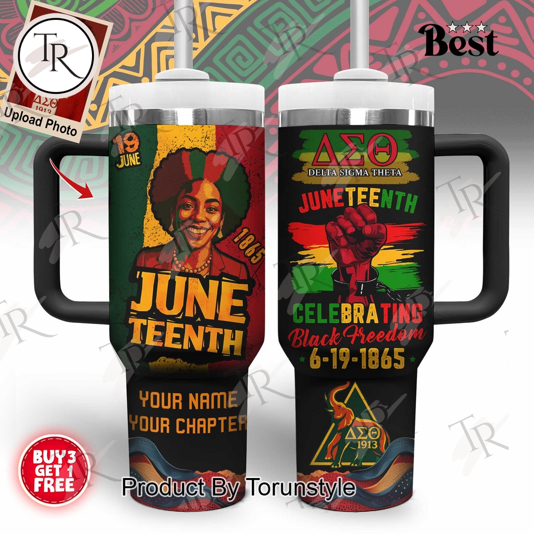 Delta Sigma Theta Juneteenth Celebrating Black Freedom Custom Name Limited Edition 40oz Tumbler Delta Sigma Theta Juneteenth Celebrating Black Freedom Custom Name Limited Edition 40oz Tumbler