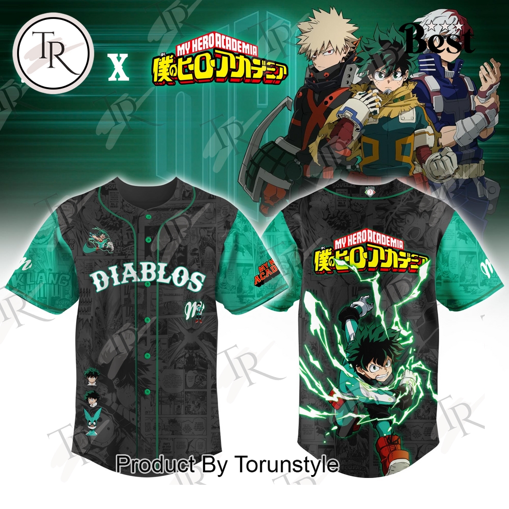 Diablos Rojos Del México X My Hero Academia Night Game 2025 Limited Edition Baseball Jersey Diablos Rojos Del México X My Hero Academia Night Game 2025 Limited Edition Baseball Jersey