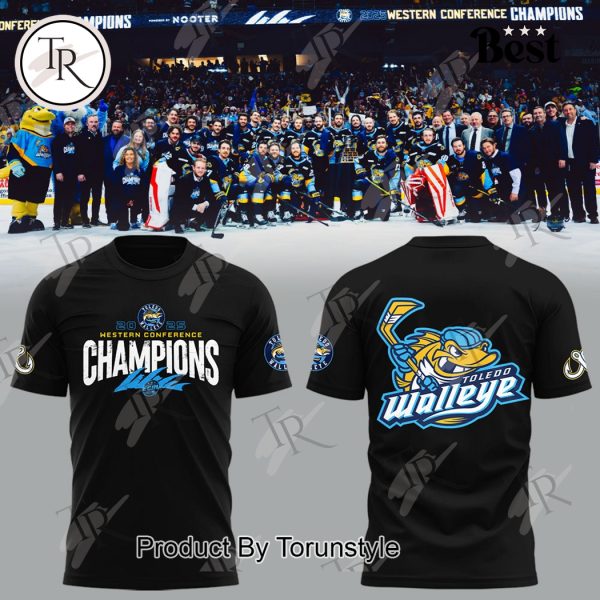 Toledo Walleye 2025 Western Conference Champions Limited Edition Hoodie – Black