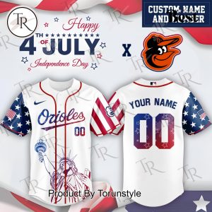 Baltimore Orioles X Happy 4th Of July Independence Day 2025 Custom Name Baseball Jersey