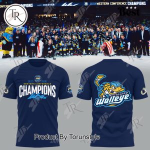 Toledo Walleye 2025 Western Conference Champions Limited Edition Hoodie – Blue