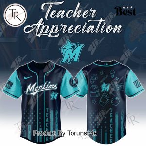 Miami Marlins X Teacher Appreciation Day 2025 Special Edition Baseball Jersey
