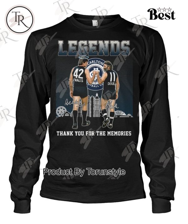 Carlton Football Club 2025 Legends Thank You For The Memories T-Shirt