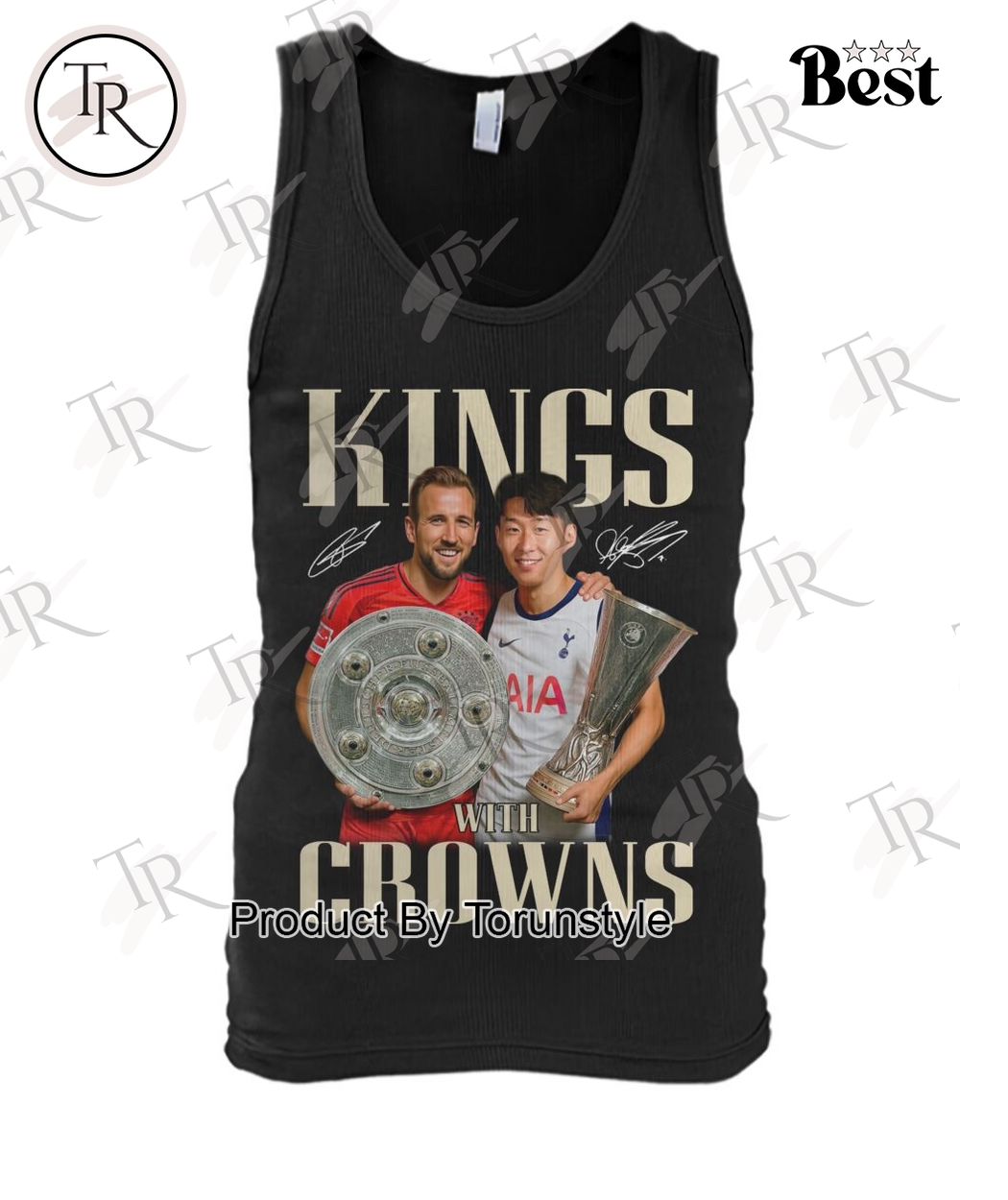 Harry Kane X Son Heung-Min Kings With Crowns Limited Edition T-Shirt Harry Kane X Son Heung-Min Kings With Crowns Limited Edition T-Shirt