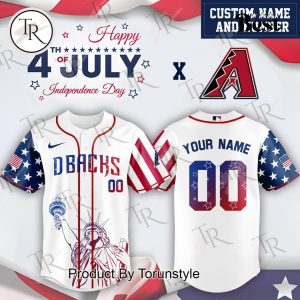 Arizona Diamondbacks X Happy 4th Of July Independence Day 2025 Custom Name Baseball Jersey