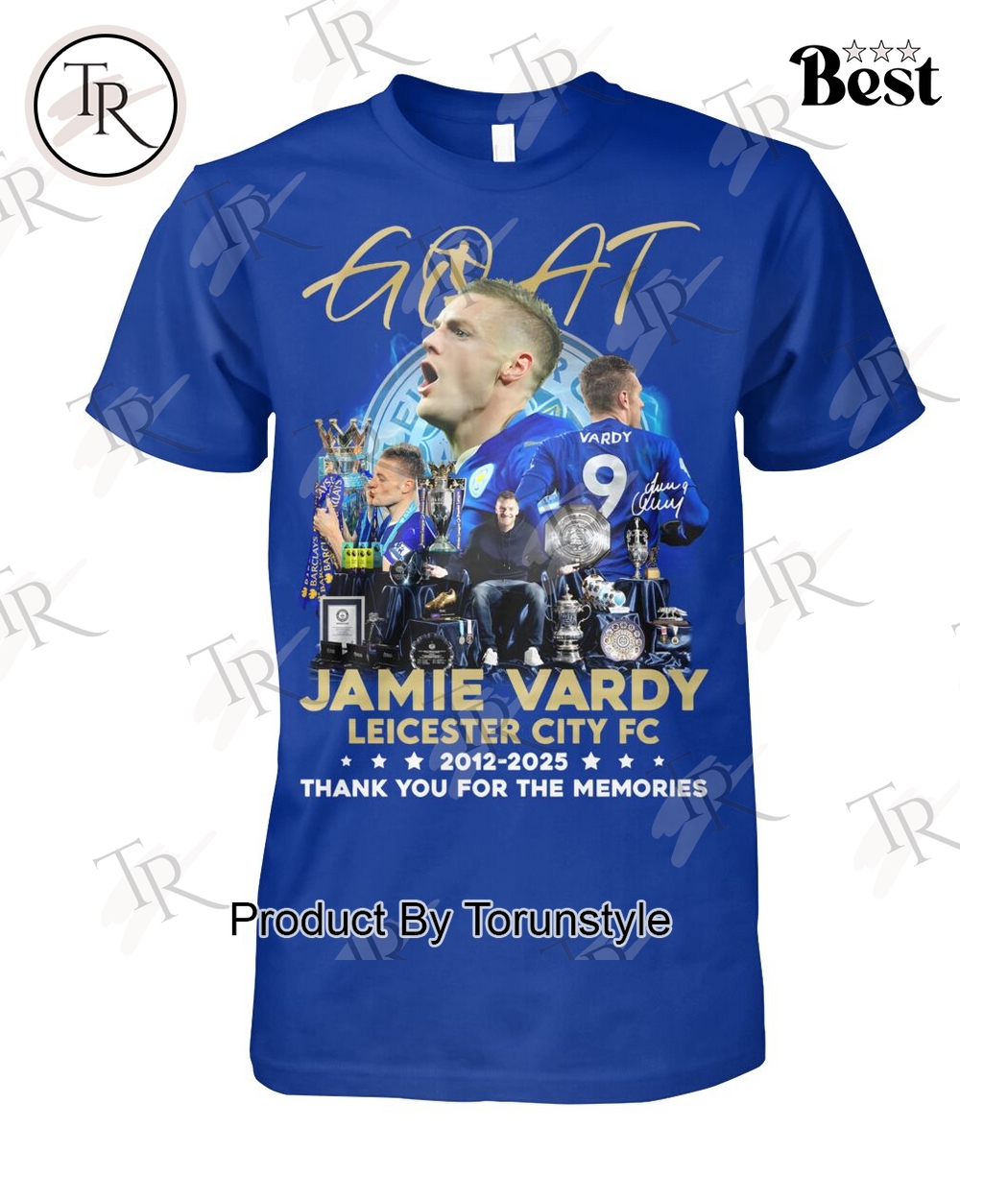 Jamie Vardy Leicester City FC 2012-2025 Thank You For The Memories T-Shirt Jamie Vardy Leicester City FC 2012-2025 Thank You For The Memories T-Shirt
