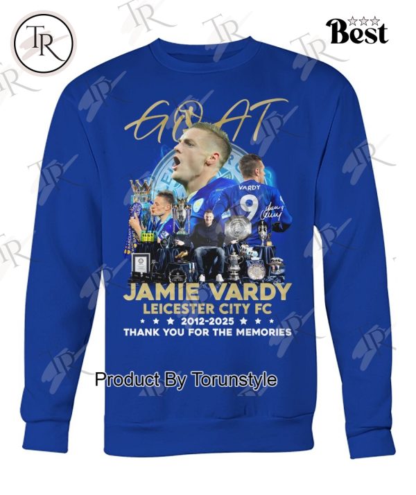 Jamie Vardy Leicester City FC 2012-2025 Thank You For The Memories T-Shirt