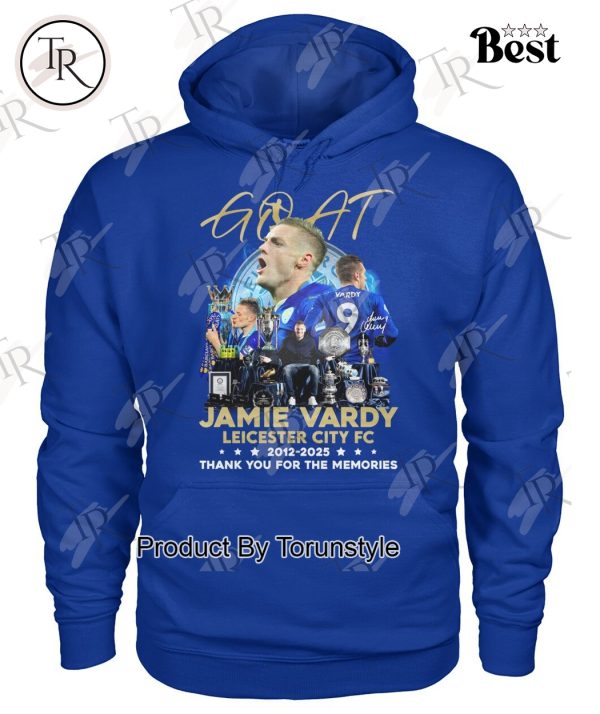 Jamie Vardy Leicester City FC 2012-2025 Thank You For The Memories T-Shirt