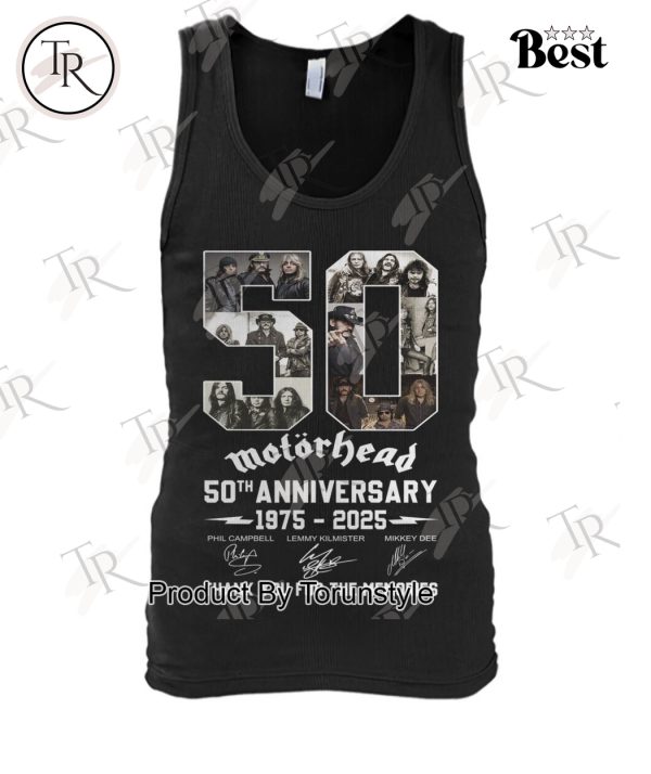 Motorhead 50th Anniversary 1975-2025 Thank You For The Memories T-Shirt