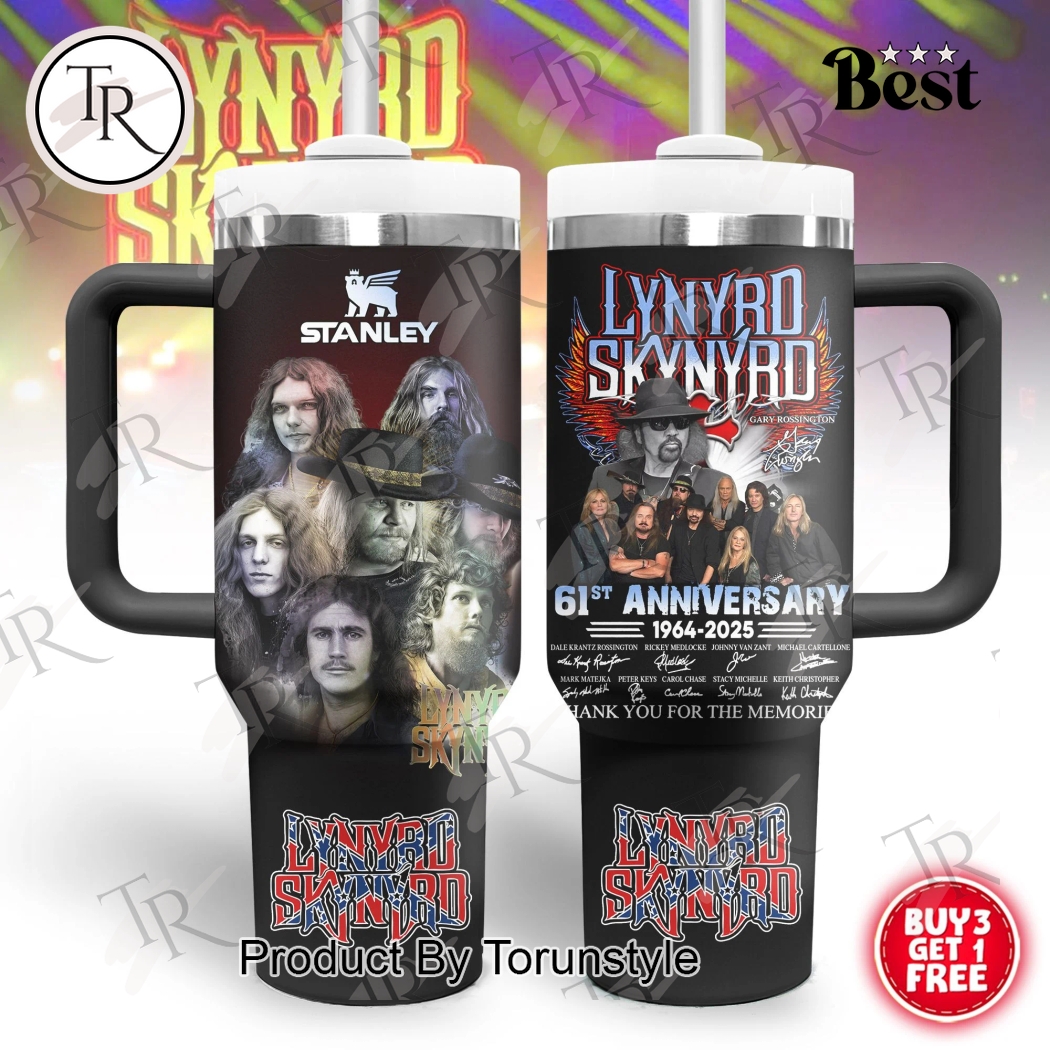 Lynyrd Skynyrd 61st 1964-2025 Thank You For The Memories 40oz Tumbler Lynyrd Skynyrd 61st 1964-2025 Thank You For The Memories 40oz Tumbler