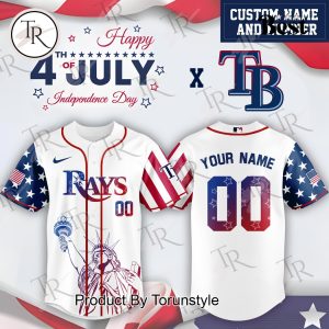 Tampa Bay Rays X Happy 4th Of July Independence Day 2025 Custom Name Baseball Jersey