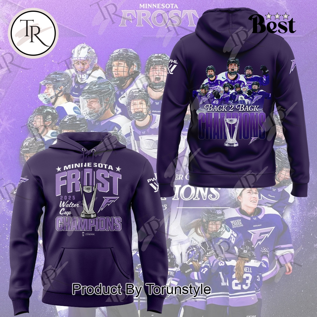 Minnesota Frost 2025 Walter Cup Back 2 Back Champions Special Edition Hoodie