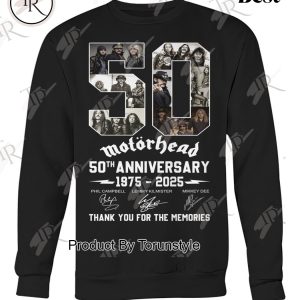 Motorhead 50th Anniversary 1975-2025 Thank You For The Memories T-Shirt