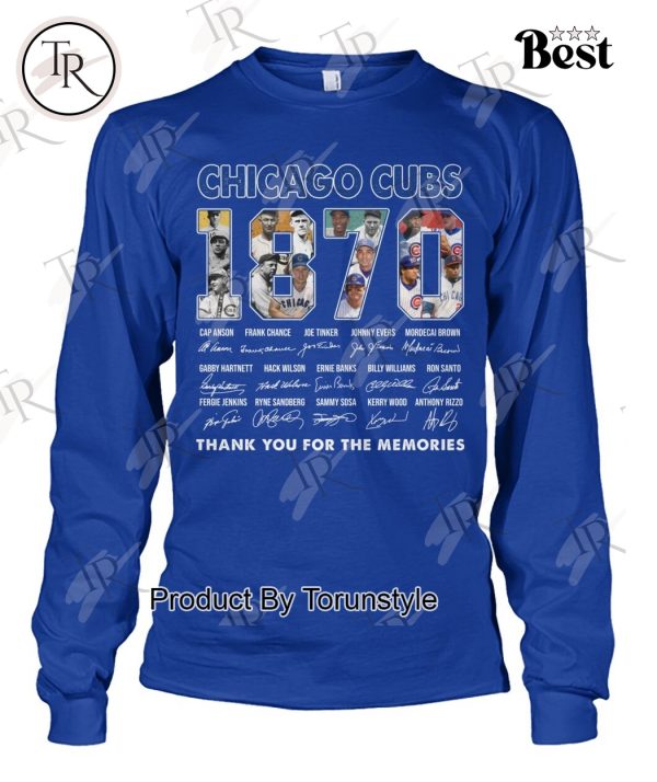 Chicago Cubs 1870 Thank You For The Memories T-Shirt