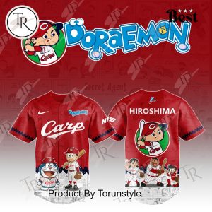Hiroshima Toyo Carp X Doraemon 2025 Special Edition Baseball Jersey