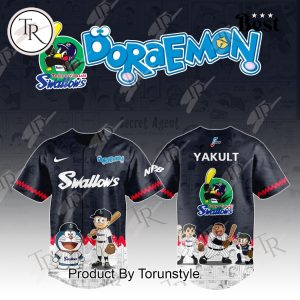 Tokyo Yakult Swallows X Doraemon 2025 Special Edition Baseball Jersey