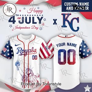Kansas City Royals X Happy 4th Of July Independence Day 2025 Custom Name Baseball Jersey
