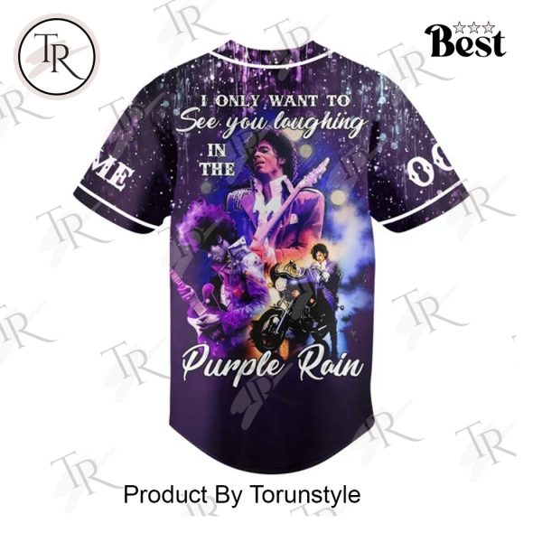 Prince Purple Rain Custom Name Limited Edition Baseball Jersey