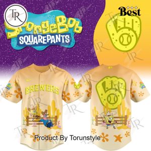 Milwaukee Brewers X Sponge Bob Square Pants 2025 Limited Edition Baseball Jersey