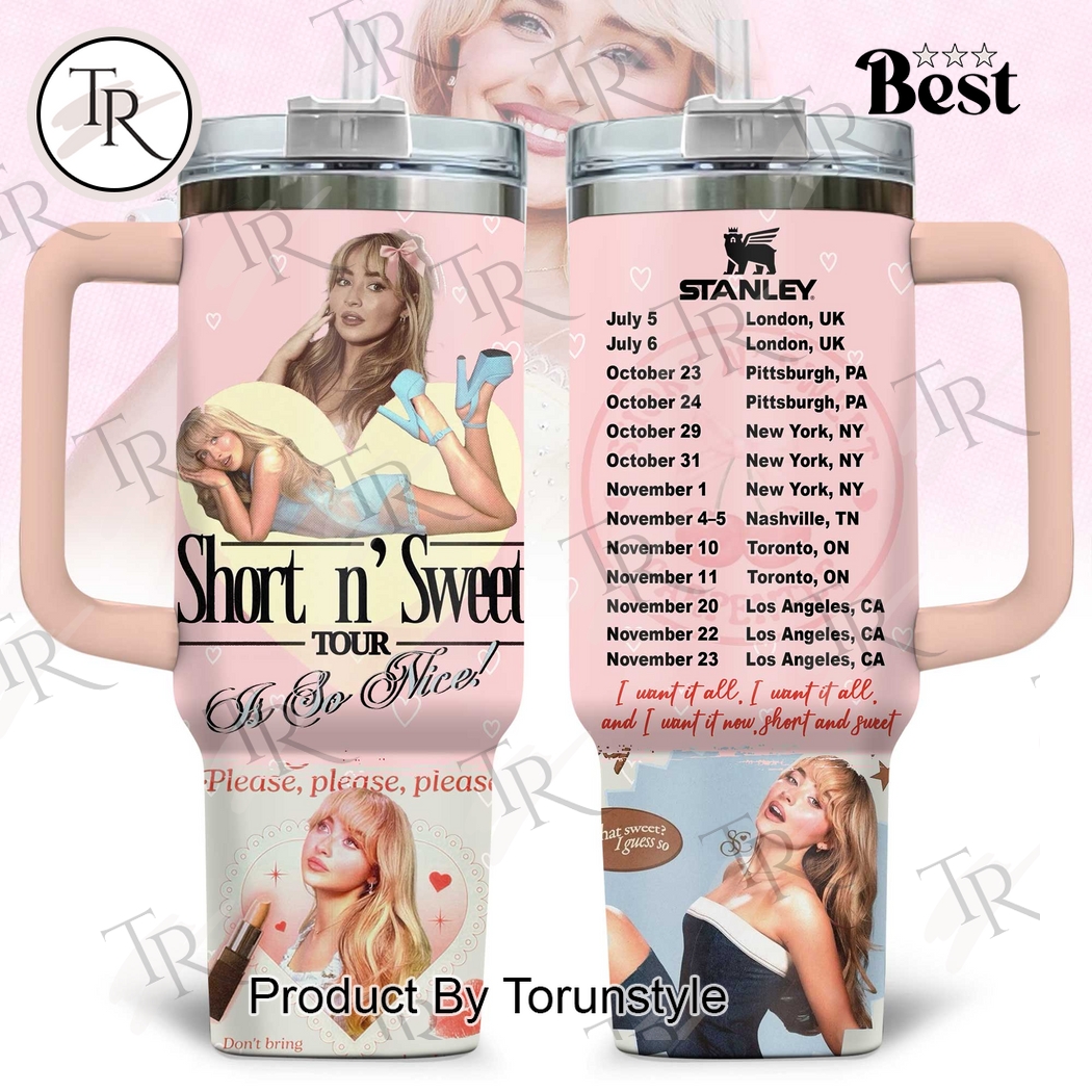Sabrina Carpenter Short N' Sweet Tour Limited Edition 40oz Tumbler Sabrina Carpenter Short N' Sweet Tour Limited Edition 40oz Tumbler
