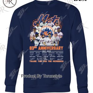 New York Mets 63rd Anniversary 1962-2025 Thank You For The Memories T-Shirt