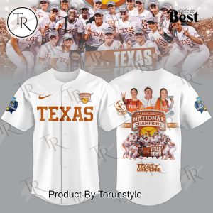 2025 NCAA Softball National Champions Texas Longhorns Fight! Limited Edition Baseball Jersey