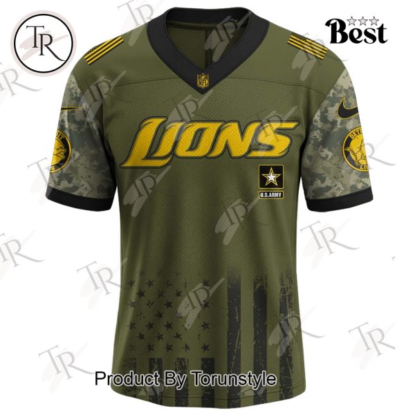 Detroit Lions X 250th U.S Army This We’ll Defend Limited Edition Football Jersey