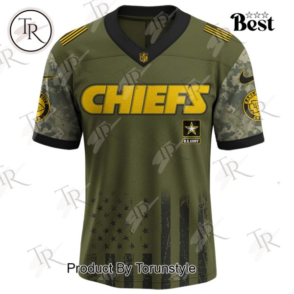 Kansas City Chiefs X 250th U.S Army This We’ll Defend Limited Edition Football Jersey