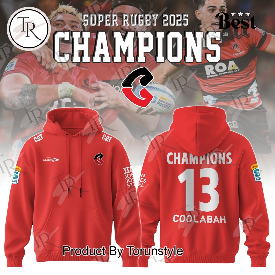 2025 Super Rugby Champions Crusaders 13 Coolabah Hoodie