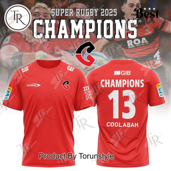 2025 Super Rugby Champions Crusaders 13 Coolabah Hoodie