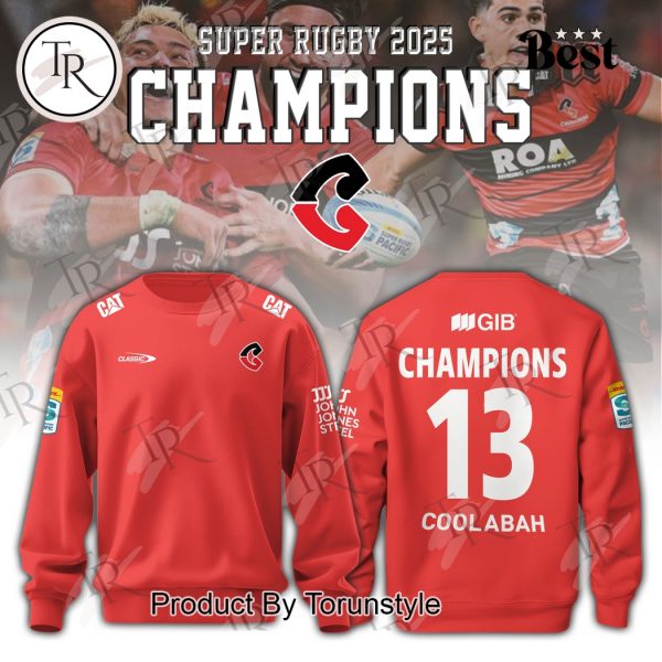 2025 Super Rugby Champions Crusaders 13 Coolabah Hoodie