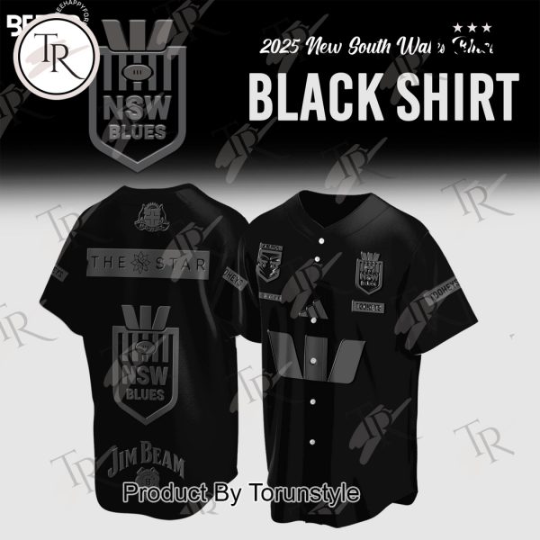 2025 The Star X New South Wales Blues Black Shirt Limited Edition Baseball Jersey