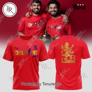 Royal Challengers Bengaluru Champ1ons 2025 Limited Edition Hoodie – Red