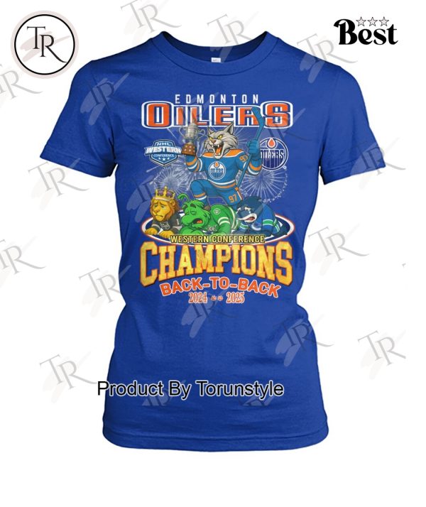 Edmonton Oilers Western Conference Champions Back To Back 2024-2025 Limited Edition T-Shirt