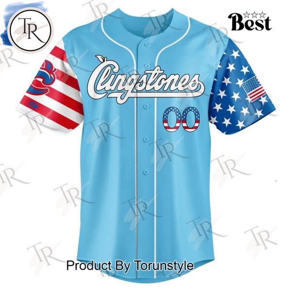 Columbus Clingstones X 4th Of July 2025 Custom Name Limited Edition Baseball Jersey