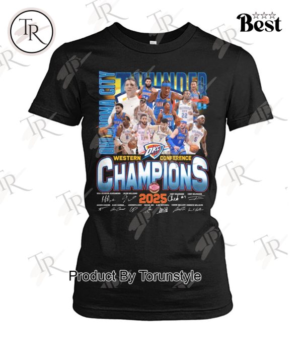 2025 Oklahoma City Thunder Western Conference Champions Limited Edition T-Shirt