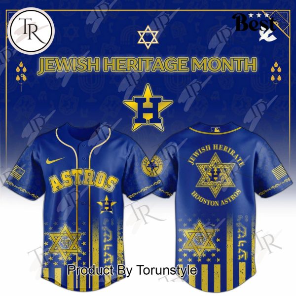 Houston Astros X Jewish Heritage Month 2025 Limited Edition Baseball Jersey
