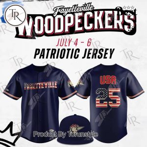 Fayetteville Woodpeckers 2025 Patriotic Night Limited Edition Baseball Jersey Fayetteville Woodpeckers 2025 Patriotic Night Limited Edition Baseball Jersey