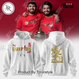 Royal Challengers Bengaluru Champ1ons 2025 Limited Edition Hoodie – Black