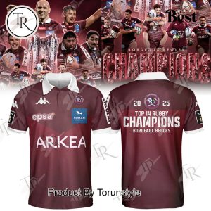 Union Bordeaux Begles Top 14 Rugby Champions 2025 Limited Edition Hoodie