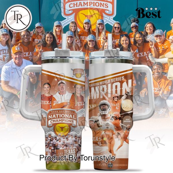 2025 Softball National Champions Texas Longhorns Fight Limited Edition 40oz Tumbler